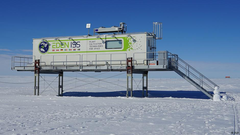 The experimental EDEN-ISS greenhouse in Antarctica.